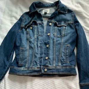 medium dark blue denim jacket from old navy